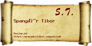 Spanyár Tibor névjegykártya